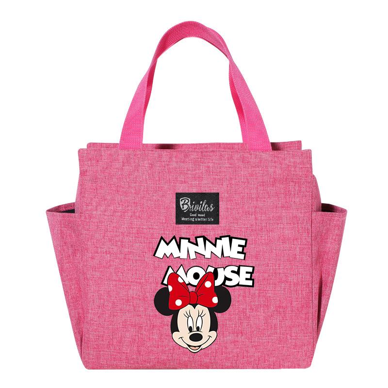 MINISO Mickey Mouse Portable Lunch Drink Carrier Insulated Bag Fresh Cooler Pouch Food Thermal Box Tote Picnic Container Bag