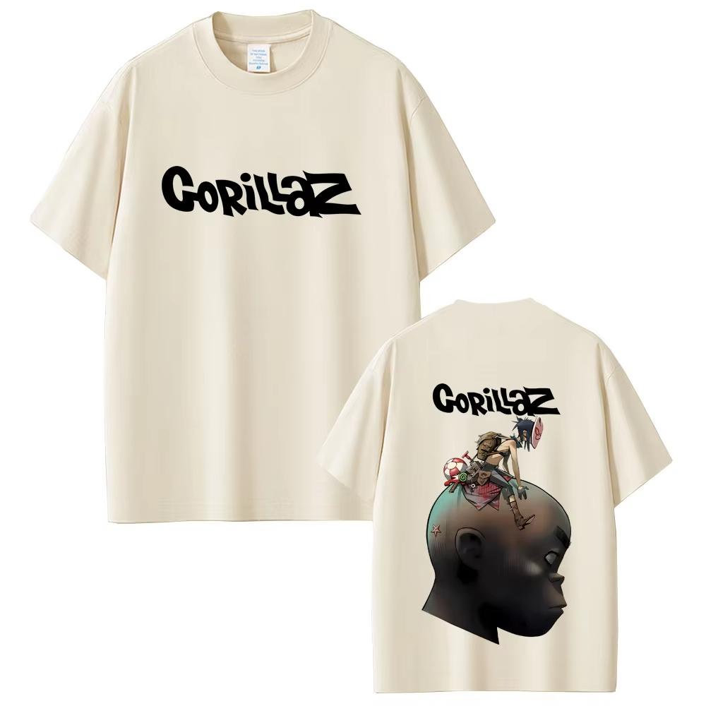 Rock Band Gorillaz Graphic T-shirts Men Women Punk Oversized Streetwear Men's Retro Gothic Short Sleeve T Shirts