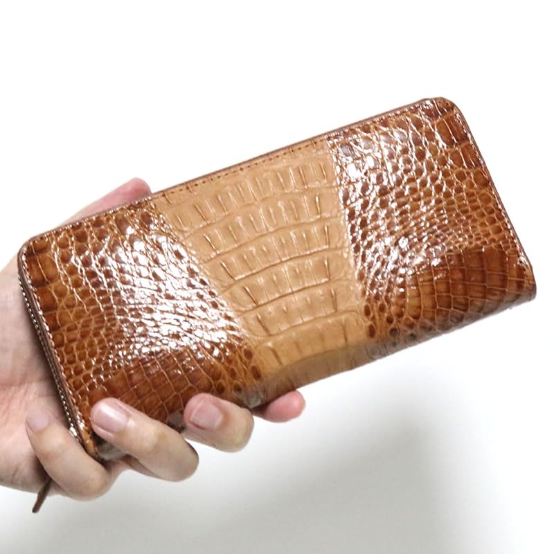 [Berkut] brown crocodile long wallet men's ladies genuine crocodile long wallet genuine leather Genuine leather leather crocodile crocodile leather