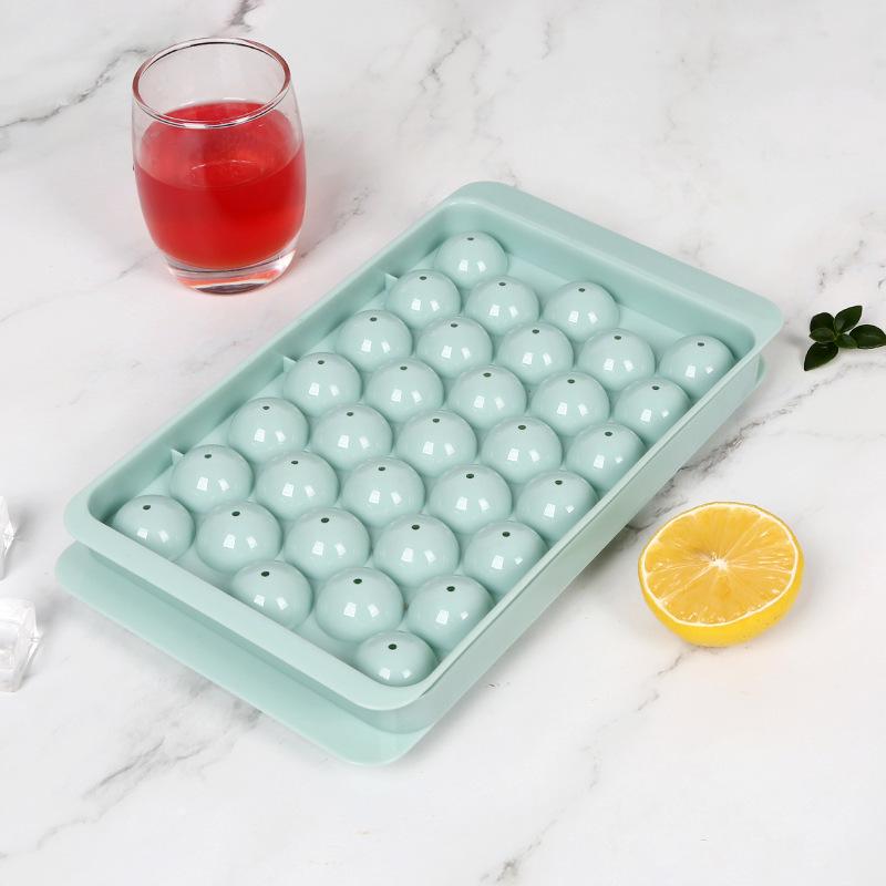 Home Creative 33 Compartments Ice Making Ball Shape Homemade Ice Compartment Moulds