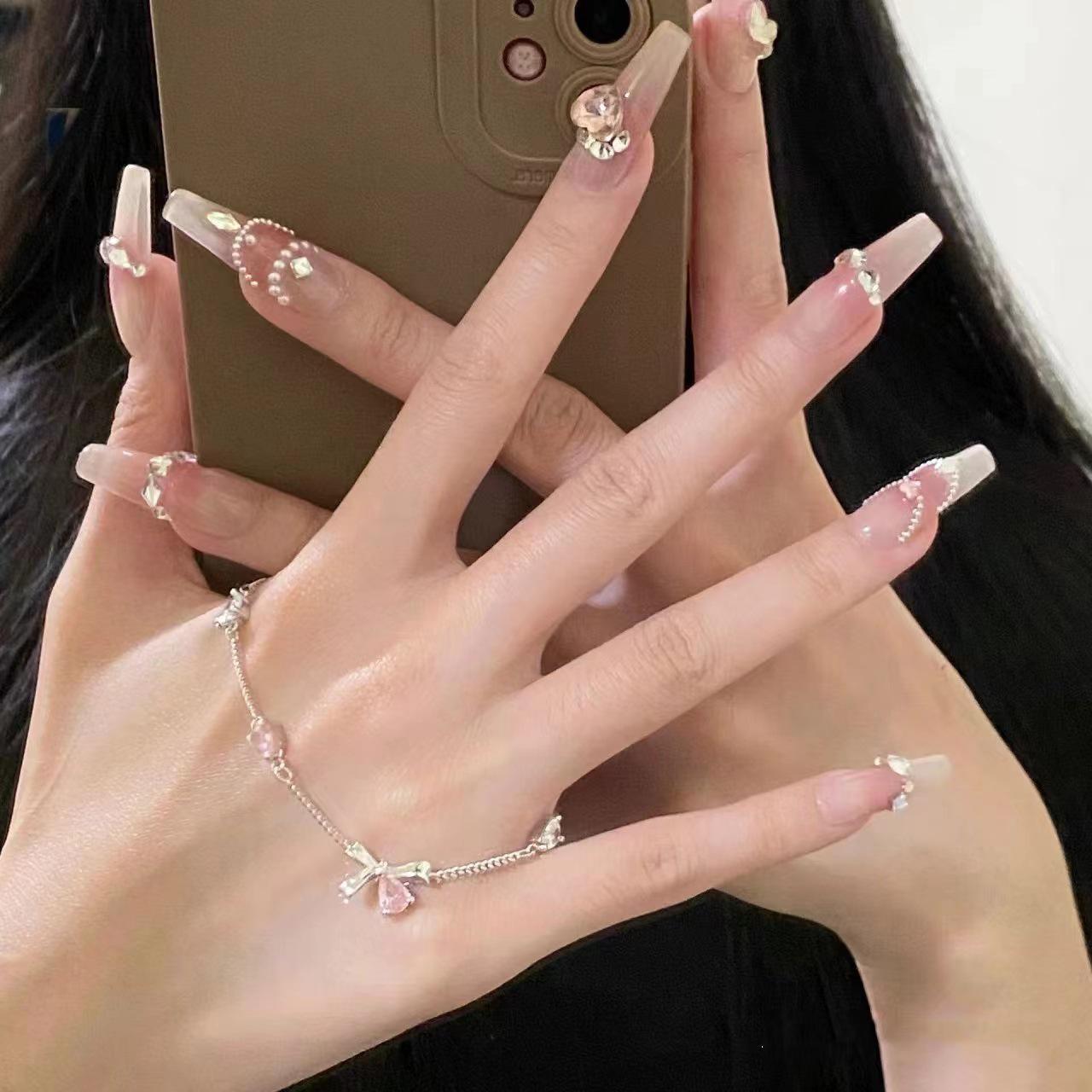 High-End 2024 Pink Diamond Bow Zircon Bracelet – Niche Girly Princess Style