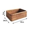 3 Sizes Rectangular Rattan Storage Woven Nesting Baskets Handmade Wicker Baskets For Decor Fruit Tray And Snack Storage Box&