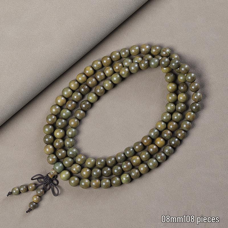 Argentina Green Sandalwood Men's and Women's Bracelet - 108 Beads, Prayer Beads of Yu Sandalwood & Rosewood.