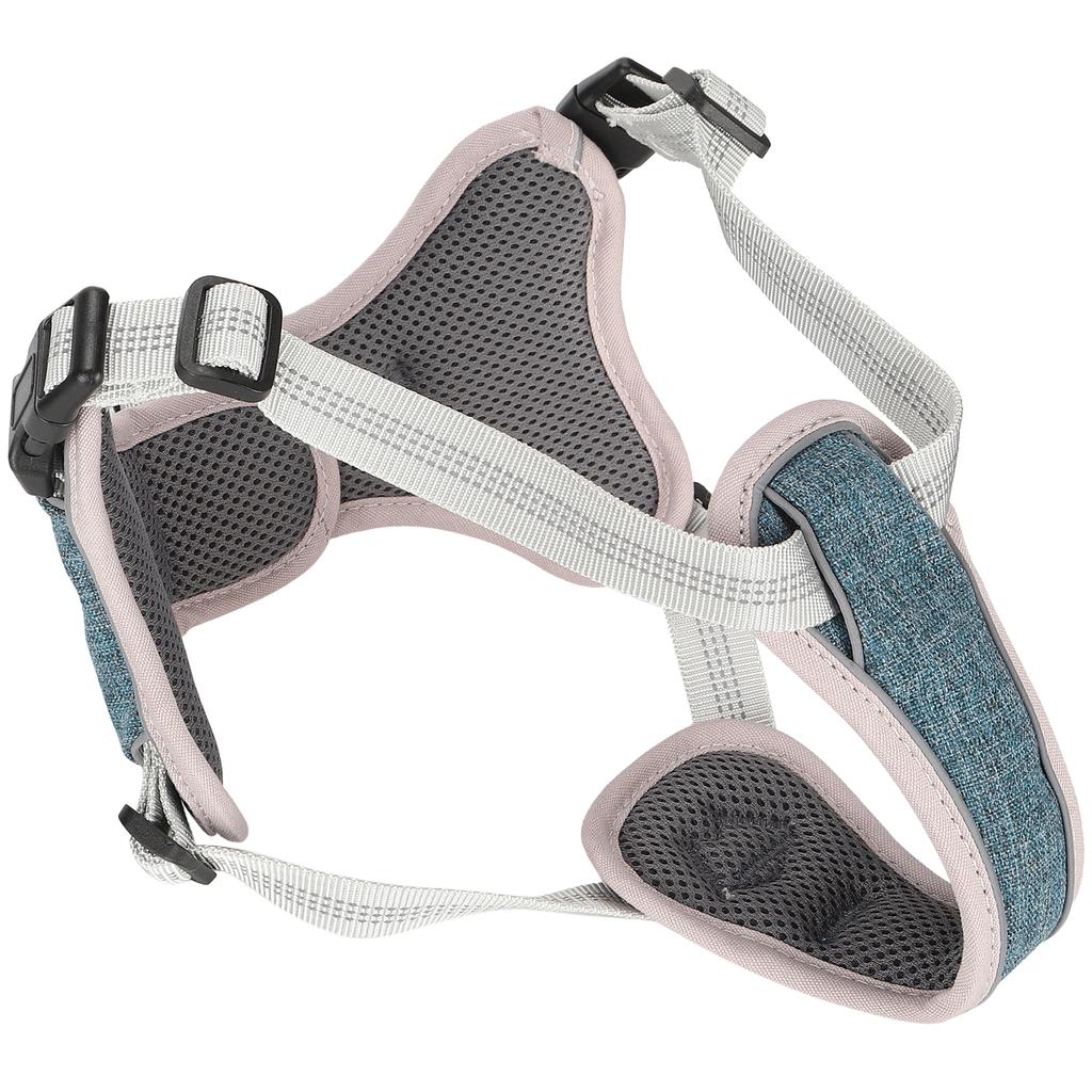 Outdoor Dog Vest Harness Pet Adjustable AntiLost Vest Harness for Large Medium Dog(Blue S)