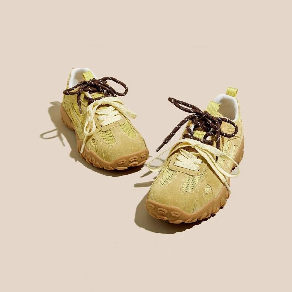 Small 6CM inner height increase platform German training shoes women's 2025 new summer mesh breathable casual ballet Forrest Gump shoes