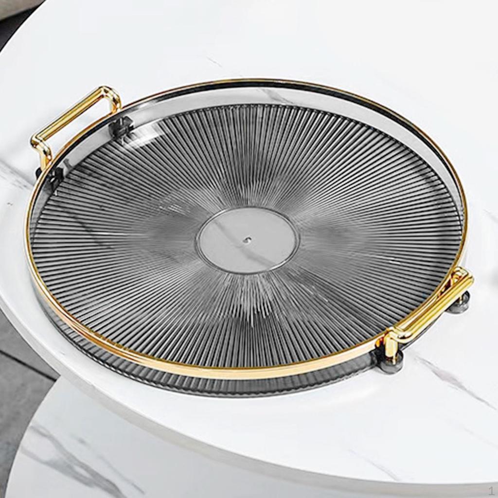 Luxury Serving Tray, with Handles Snack Candies Plate Decorative Jewelry Tray Vanity Platters