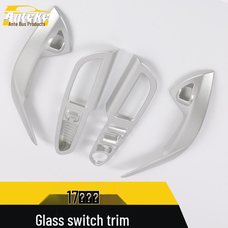 Decorative Glass Switch Frame for 17 Ford Kuga Models: Car Door Window Armrest Patch Accessory.