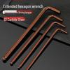 High Strength S2 Ball Head L-Type Extended Hex Key Wrench, Inner Hexagonal 6-Angle, Sizes 2.5mm & 4mm