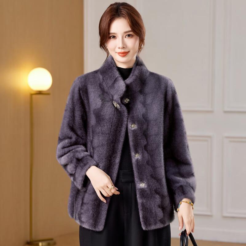 Women's Faux Mink Velvet Winter Overcoat