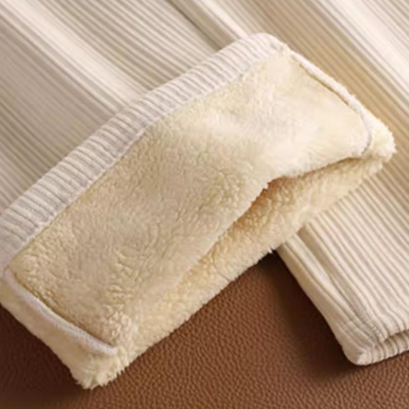 Chenille Wide-leg Pants Women's Winter Plus Velvet Pants Women's Straight Casual Lamb Velvet Women's Pants Autumn