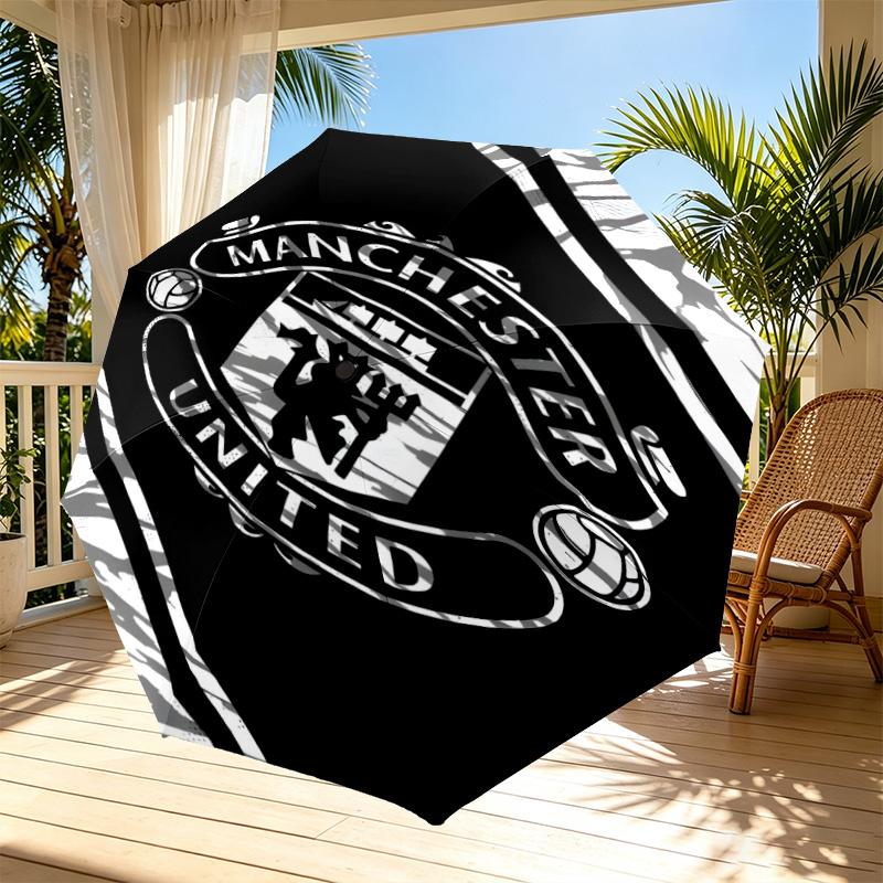 Football team.C Print Automatic Open Close Umbrella, Portable Foldable Umbrella, for Outdoor Commute Camping Trip, Ideal Birthday Gift