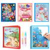 Magic Water Drawing Book with Pen Unicorn Dinosaur Birthday Style Children Montessori Painting Book Sensory Early Education JXB