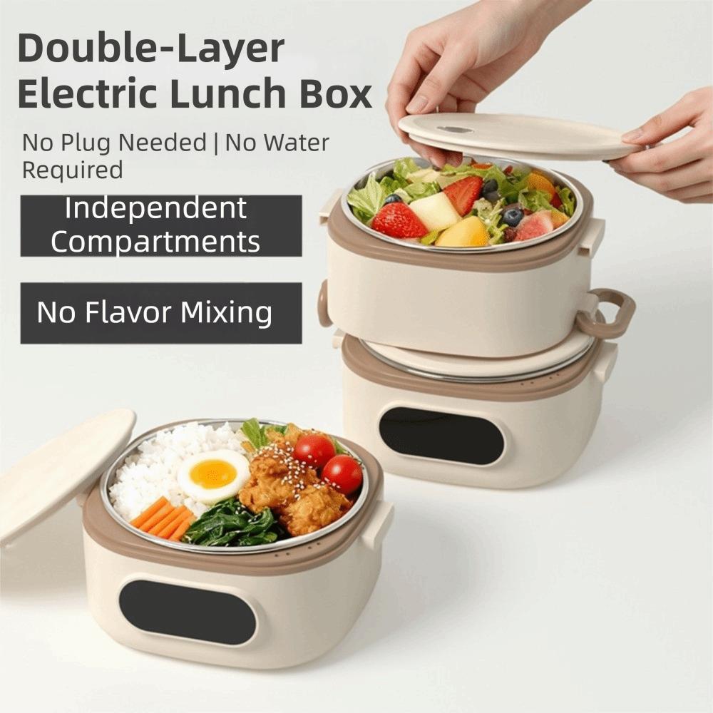 Rechargeable Food Warmer Heating Function Electric Heated Lunch Box Hot Meal Container  Outdoors