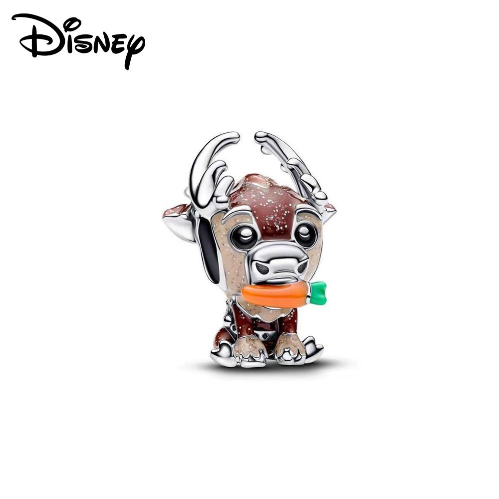 Disney 925 Silber Winnie Puuh Kürbiswagen und Minnie Anhänger Perlen Geeignet für DIY Armband Kann an Familie und Freunde verschenkt werden