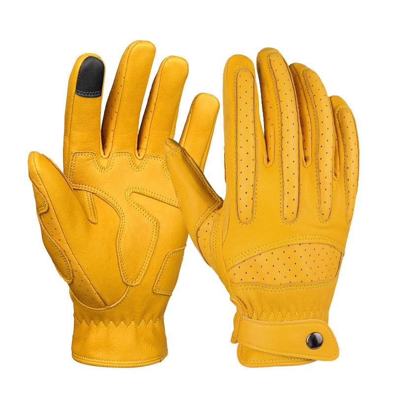 Real Sheepskin Motorcycle Gloves Men Women