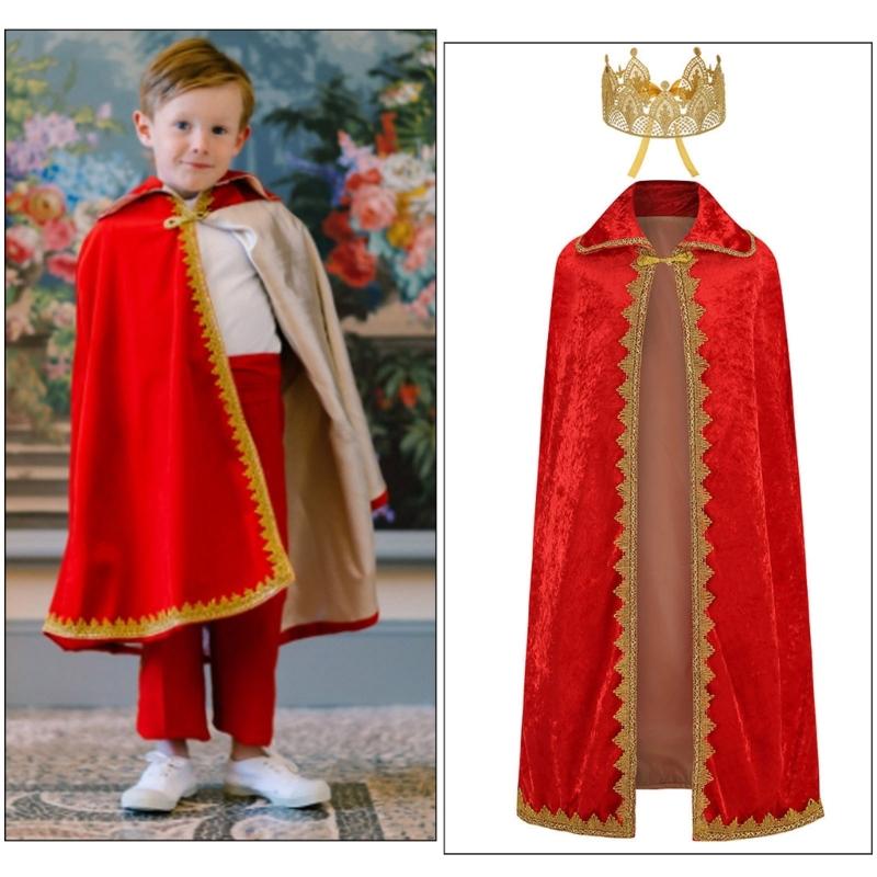 King Cloak Christmas Attire Premium Fabric Costume For Adults And Kids Ideal For Themed Parties And Photo Shoots