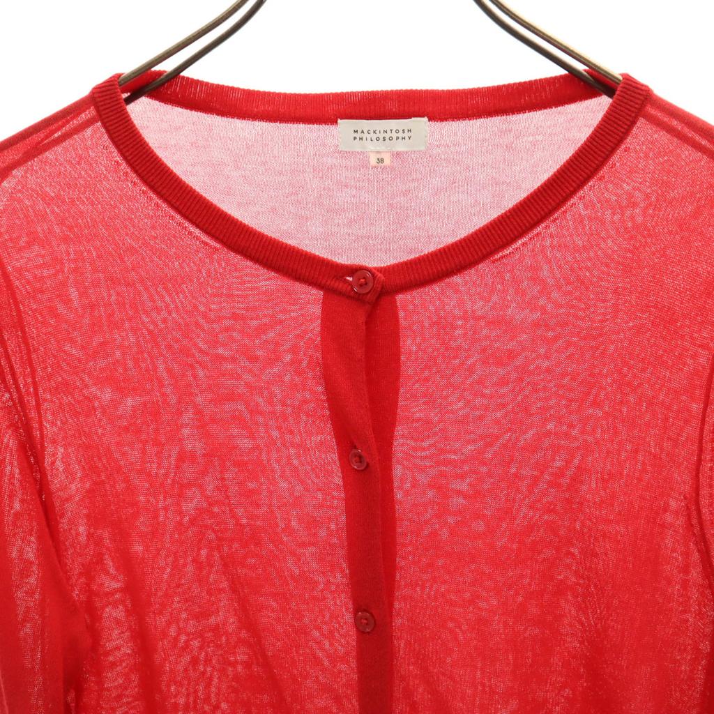 MACKINTOSH PHILOSOPHY Long Sleeve Knit Cardigan 38 Red Women Used