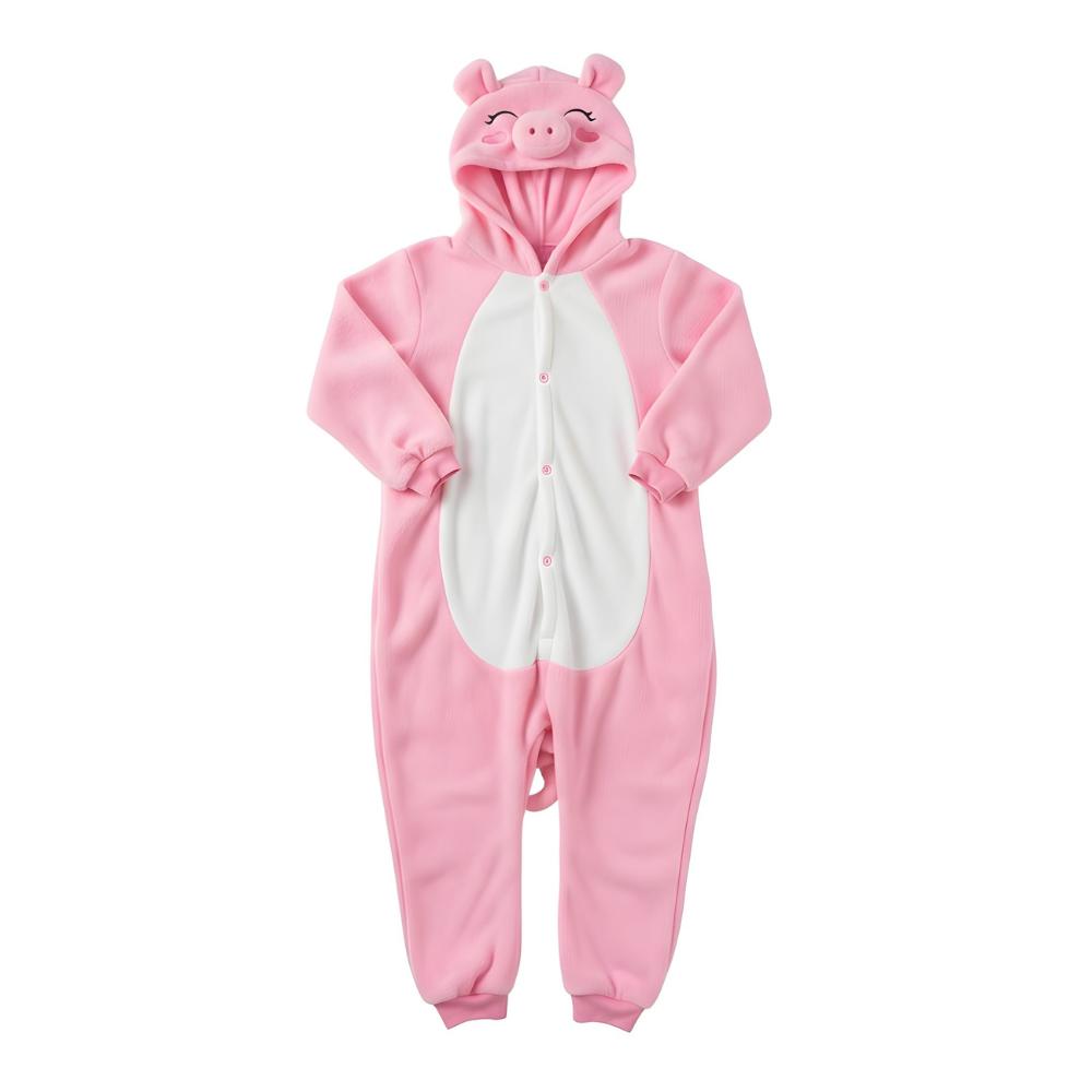 Piżama Onesie Kigurumi Kostium Przebranie Różowa Świnka Dzieci 95 - 105Cm