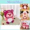 Adorable Plush Strawberry Bear Beaver Stuffed Animal Toy With Soft Pp Cotton Filling