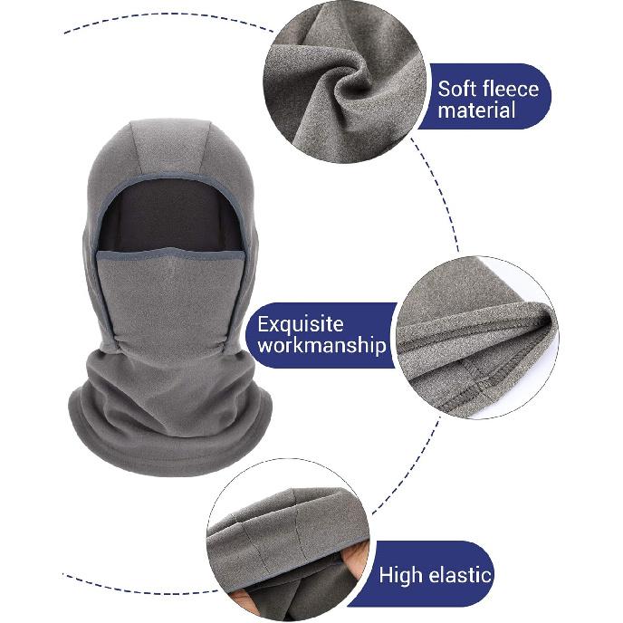 3 Pack Kids Balaclava Ski Mask Winter Face Mask for Boys Girls Windproof Warmer Adjustable Cold Weather Fleece Face Cover
