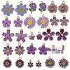 Pink Flower Oil Drop Korean Keychain & Bracelet Pendants