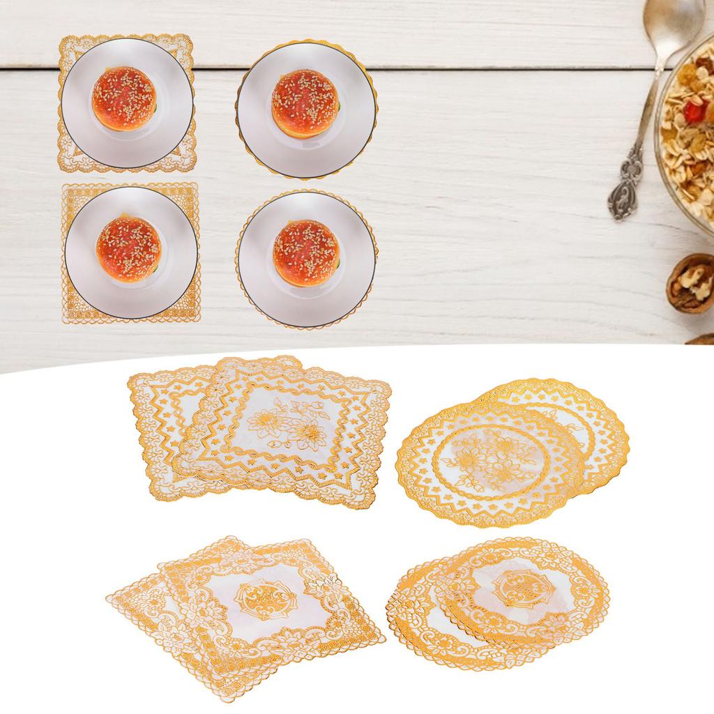 2 BUC 20x20cm Suporturi de Masă Aurii Suporturi de Masă Suport pentru Ceașă de Cafea Coaster pentru Articole de Nuntă