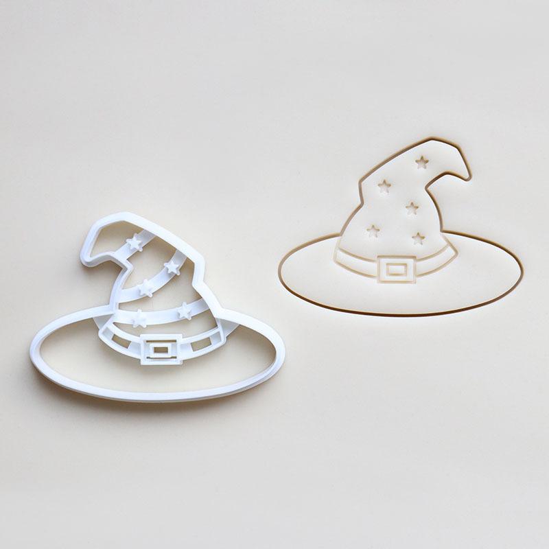 

New Halloween Cookie Cutter Mold 3D Cartoon Witch Finger Biscuit Fondant Embosser Stamps Cake Decoration Baking Tools