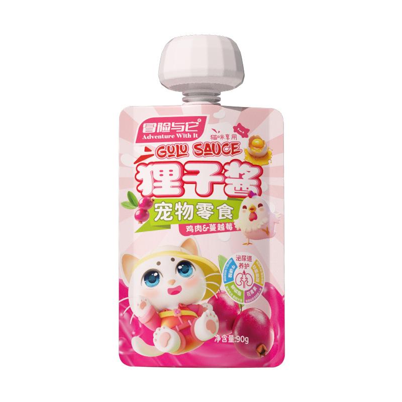 

Лакомства для собак и кошек 90 г Соус Мяо Сянь Гулу Курица и тунец Лакомства для собак Кошачий влажный корм Chicken+Cranberry[cats]