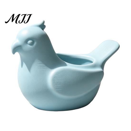 Solid Color Flower Pot Bird Shape Flowerpot, Handheld Size Durable PLA Pot, Healing Small Indoor Plant Container 3D Printed Creative Planter,