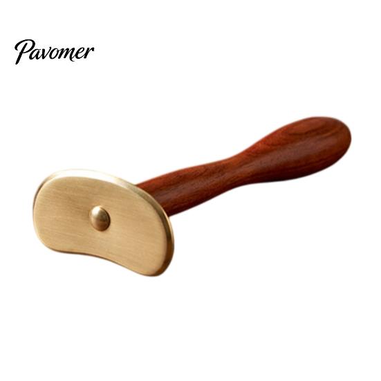 Deep Tissue Trigger Point Tool Brass Gua Sha Scraper, Long Handle Body Massage for Back Ergonomic Wand Neck, Meridian Relaxation Stick Self Care, Home