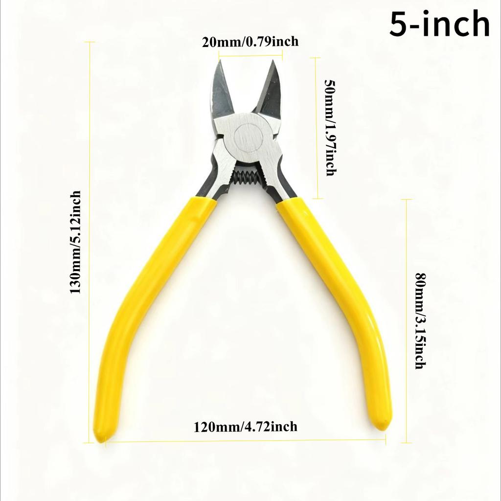 Mini Flush Cutter Pliers – Sharp Spring-Loaded Diagonal Wire Cutters for Crafts, Jewelry Making and Cable Trimming