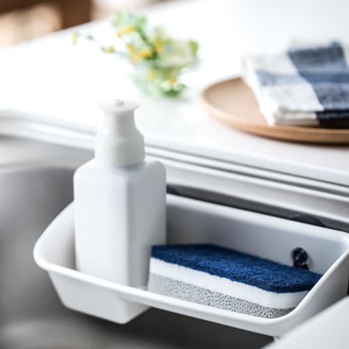 Richell Sponge Rack, White, 23 X 12 X 7.5 Cm, Shelly, Scrubber Holder, Type A, Antibacterial