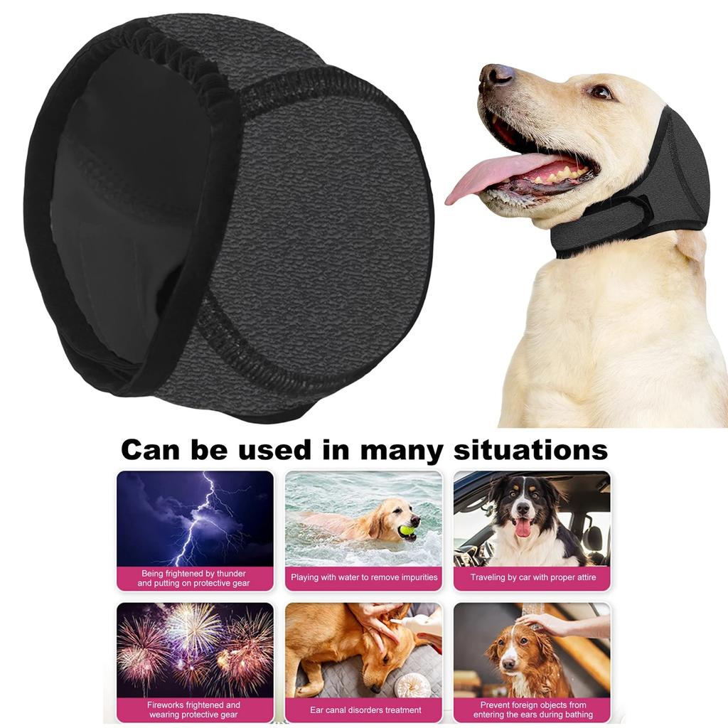 Calming Hood Noise Protection Ear Protector For Bath For Grooming (dark Grey M)