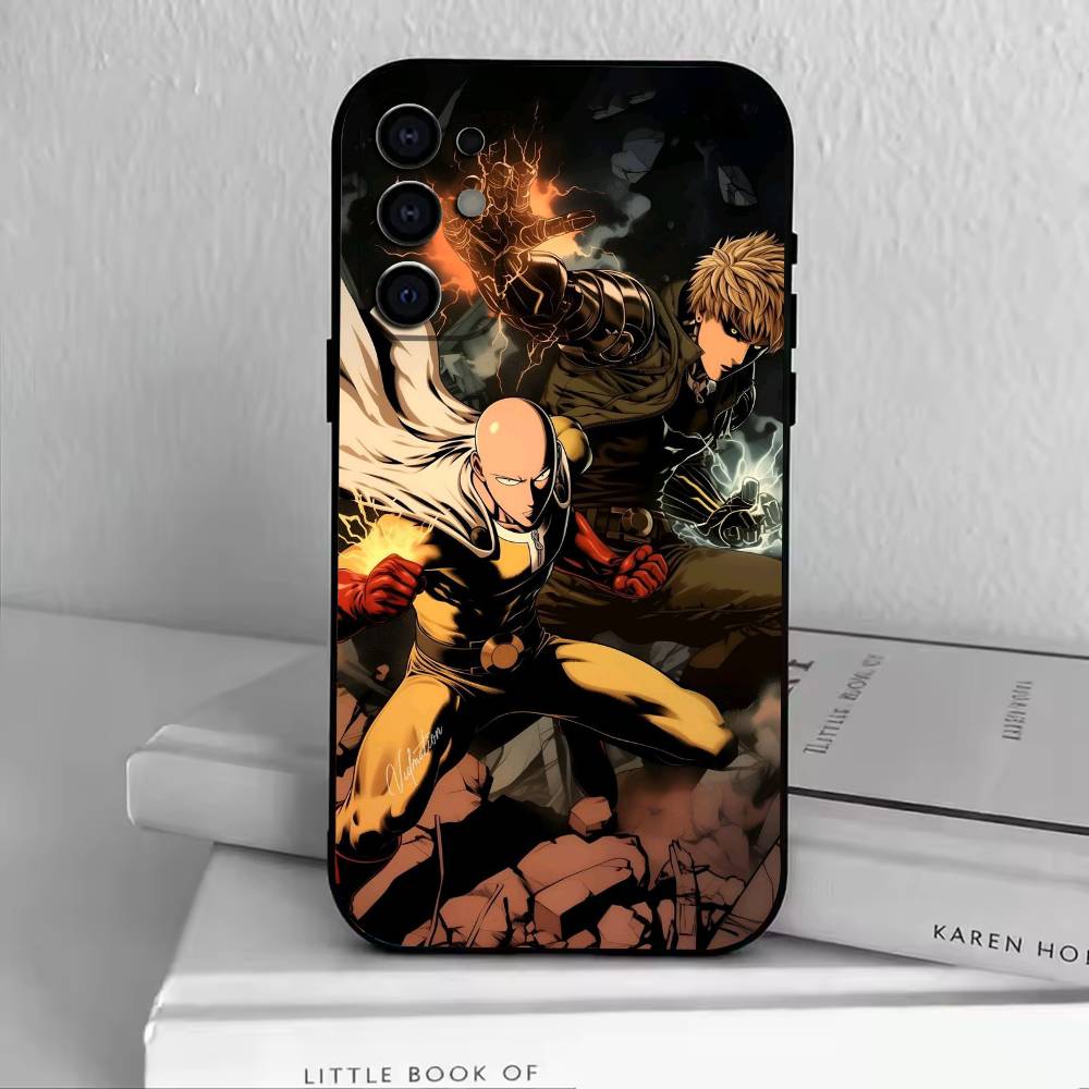 OO-One-Punch M-Man Phone Case For Samsung S25,S24,S21,S22,S23,S30,Ultra,S20,Plus,Fe,Lite,Note,10,Black Cover