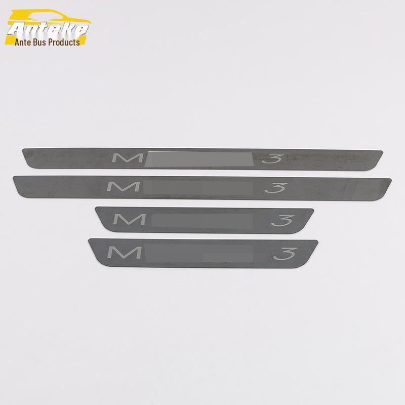 Model 3 Sill and Bumper Trim Kit for 2019 - Welcome Pedal Bright Strip