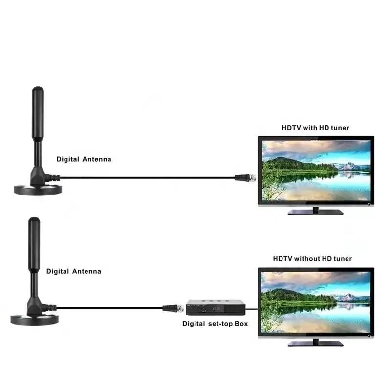 Digital HD TV Antenna - Internal/External Magnetic Base 3m for Living Room Fast Brazil Delivery
