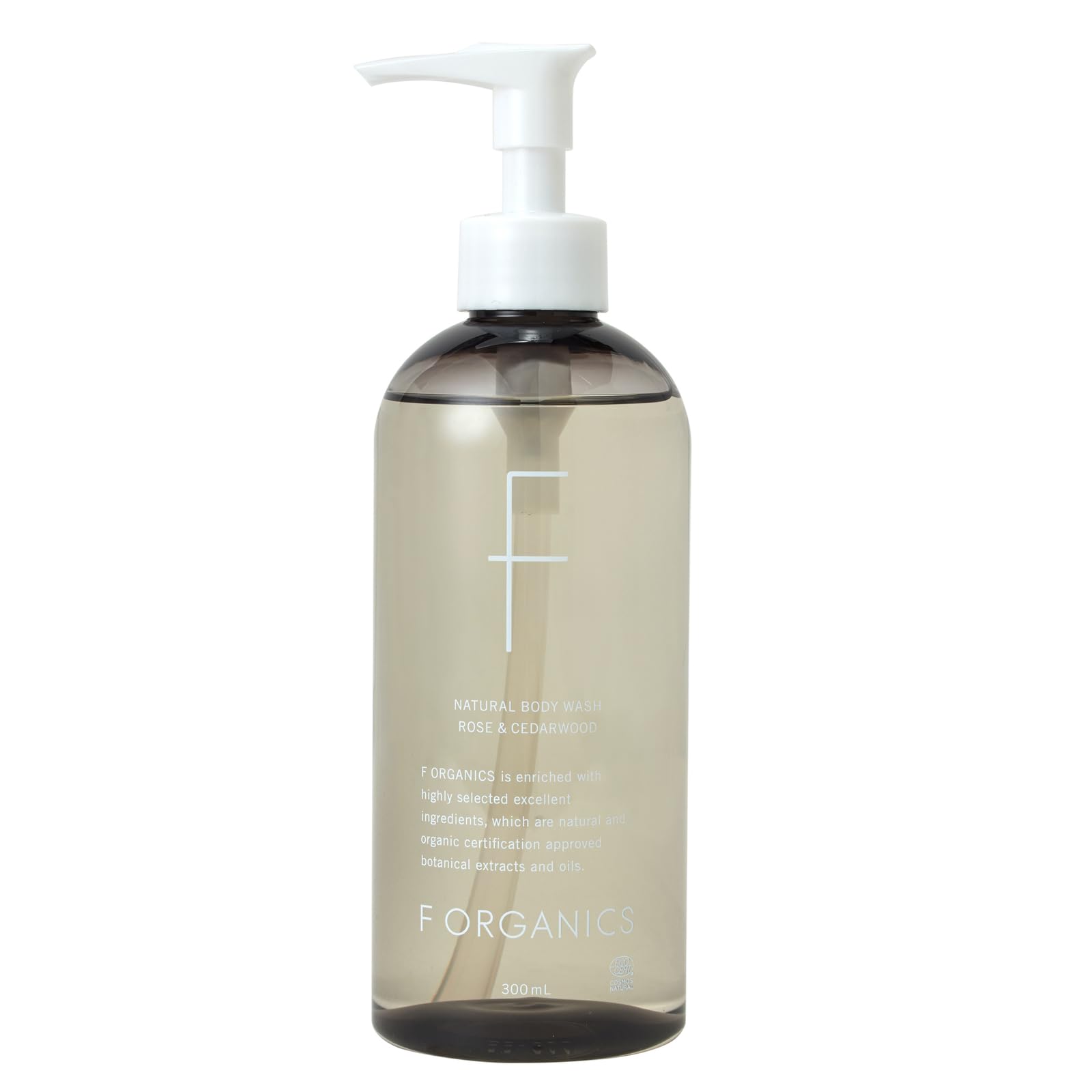 F organics Natural Body Wash N Rose Cedarwood Body Soap COSMOS Natural gentle on 300mL & - certified, plant-derived, skin,