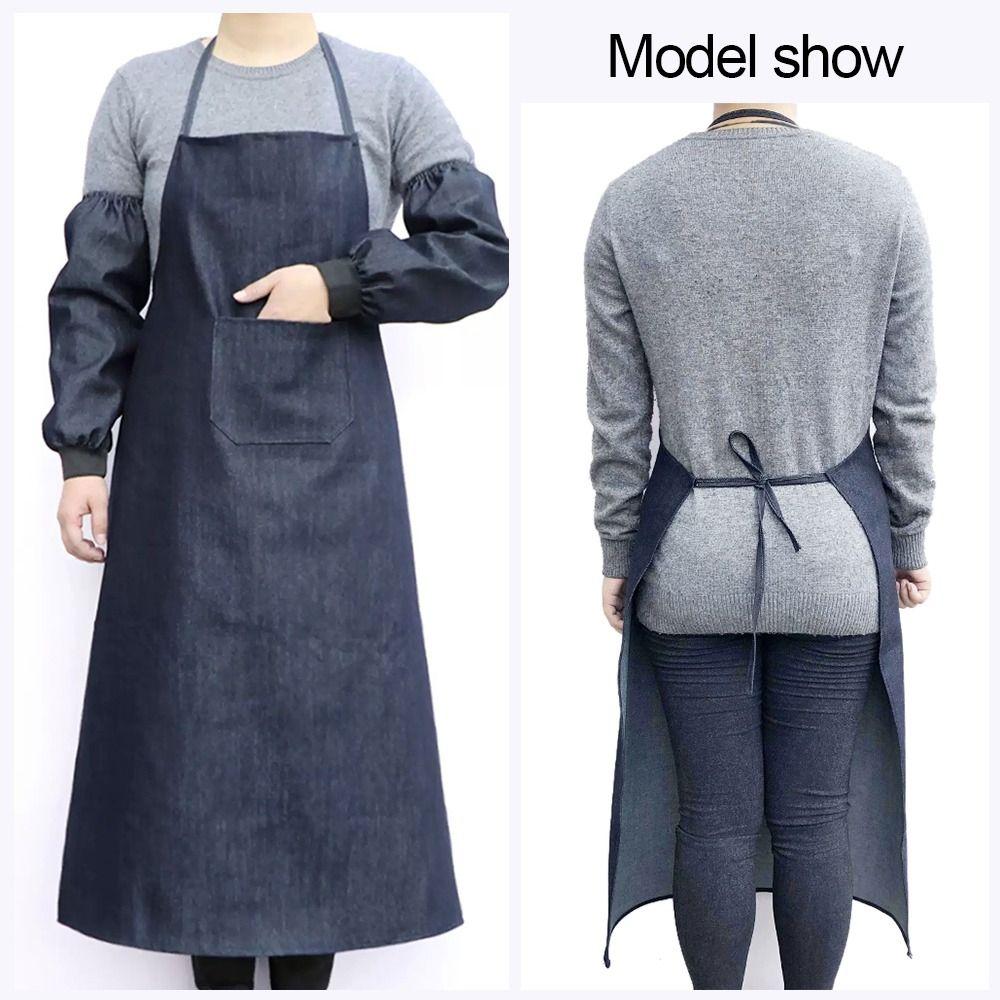 New Unisex Cowboy Apron Wear-resistant Thickened Work Apron With 1 Pockets Waiter Apron