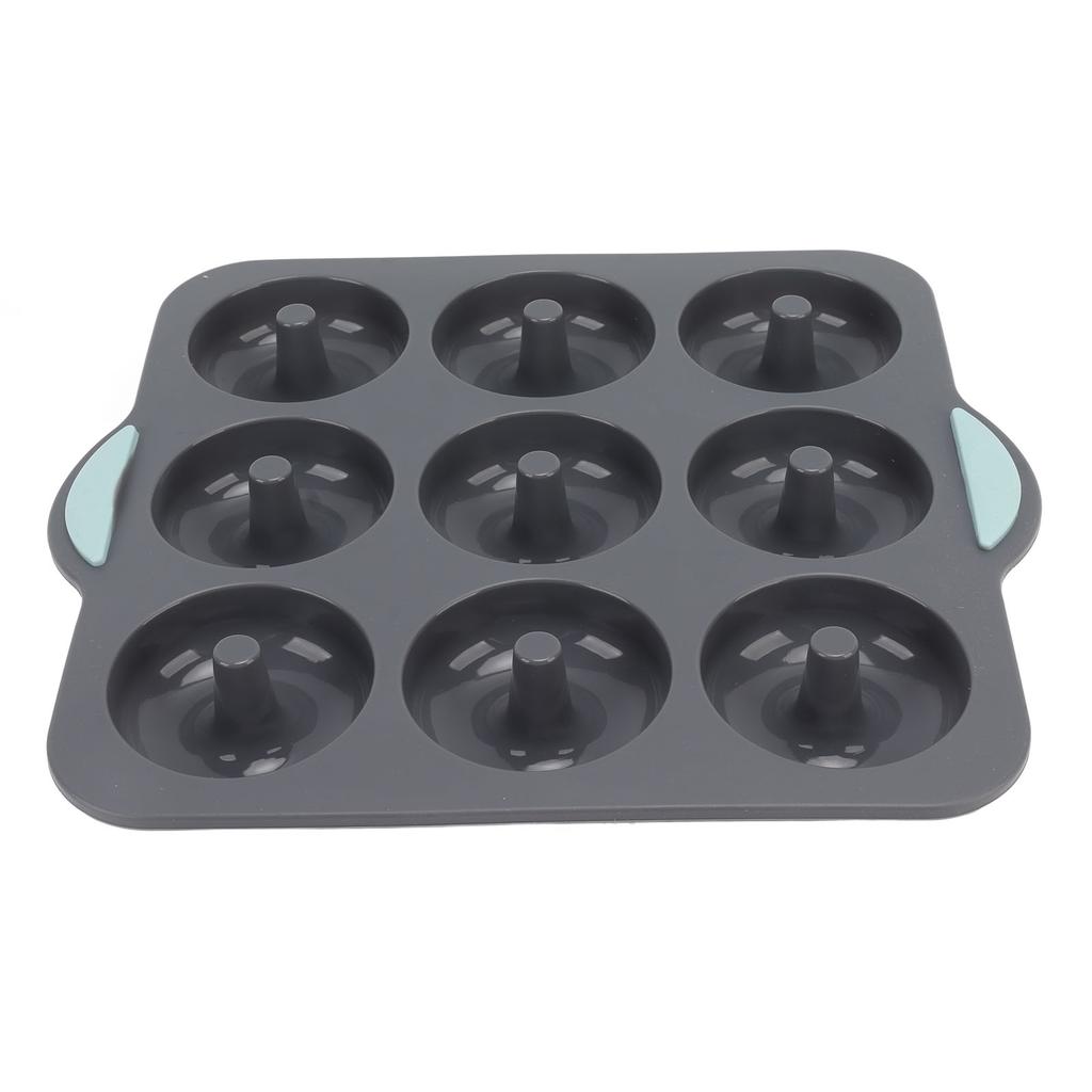 Silicone Donut Mold 9 Cavity Prevents Stick Safe Heat Resistance Doughnut Pan Set for Cake Biscuit Bagels Muffins
