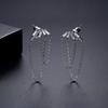 LUOTEEMI Luxury Earings Designs Jewelry Handmade Ear Stud Long Tassel Earrings