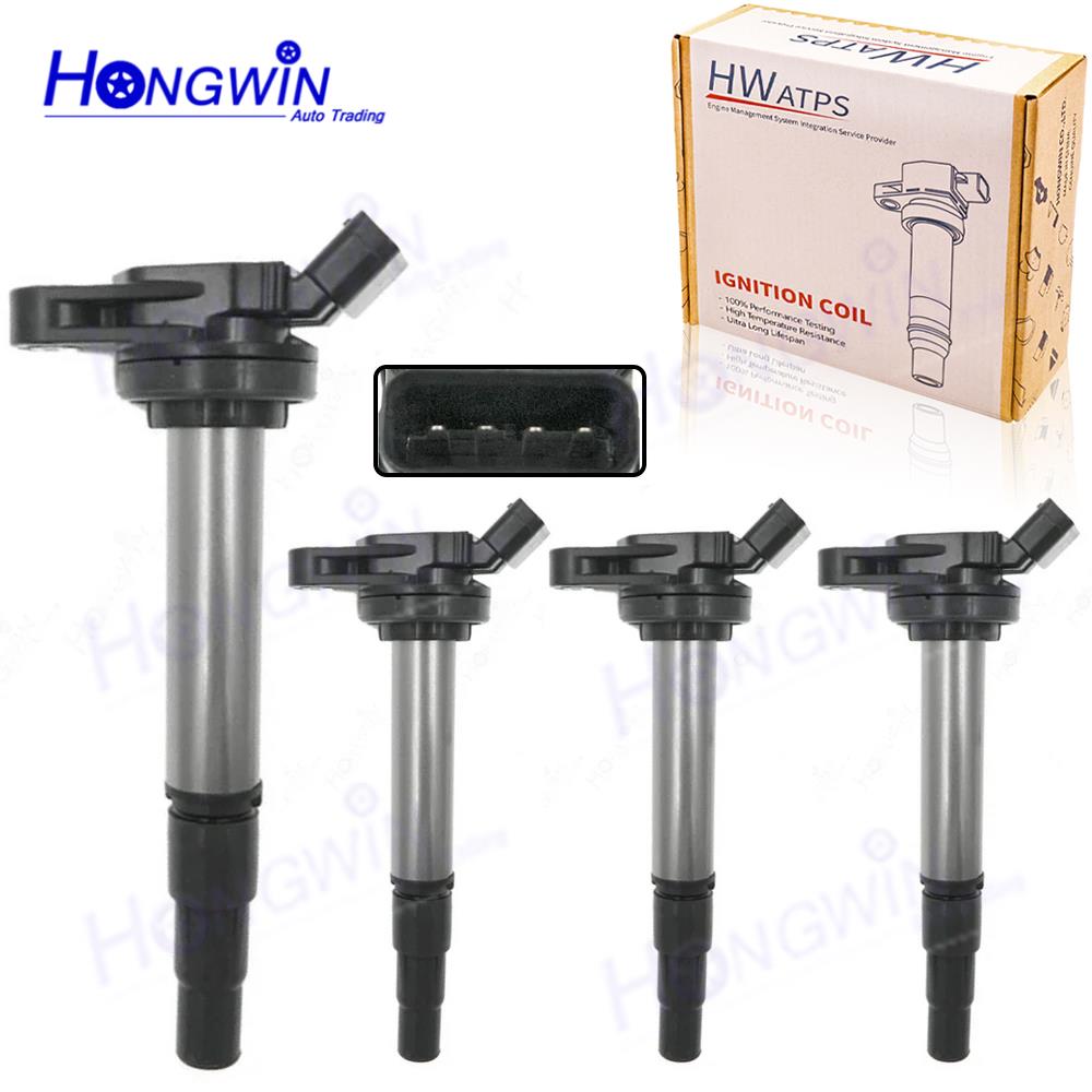 4 Pcs/Set 90919-02258 Ignition Coils Plug For Toyota Corolla Prius Lexus CT200h 2ZRFE 1.8L 9091902258 90919 02258 UF-596 UF-619 X4 Coil