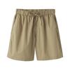 MUJI Women's Washed Broadcloth Shorts, Beige, Size XL (BE1Q0A6S)