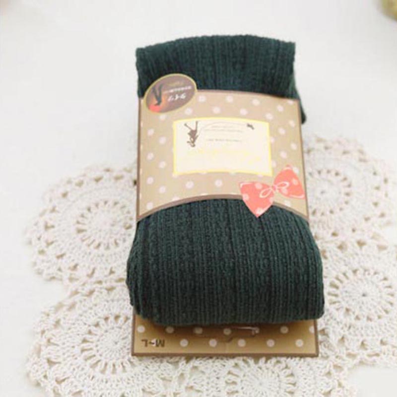 2022 Winter Trend Knitting High elastic super thick Women's pantyhose fashion casual vertical cotton stripes tights free ship