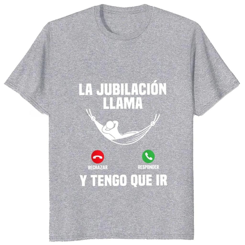 Retirement Is Calling And I Have To Go Tshirt Funny Spanish Text  Retired Gift Dad Tshirt Casual Soft Unisex Men T Shirt