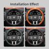 Zkfan8 Suitable for Ram Perforated Leather Steering Wheel Cover, Non-Slip, Sweat-Absorbent, Breathable, Integrated Snap-On Protective Cover for Pickup