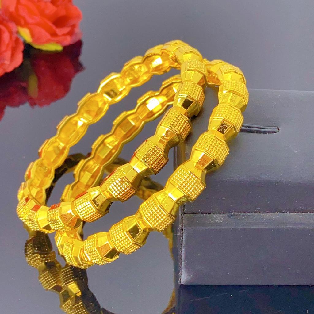 2026 Alloy Spring Women's Indian Sand Gold Jewelry Bracelet Ring Gold Plated Hollow Accessories Bride Bracelet