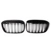 Doppellinie Auto Frontstoßstange Nierengrill Gitter Für BMW X1 F48 F49 2016 2017 2018 2019 2020 M Style Racing Grille Glänzend Schwarz