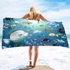 Sea World Beach Towel for Kids, Girl, Boys, Men, Women, Turtle Bath Print Pool Super Soft Plush