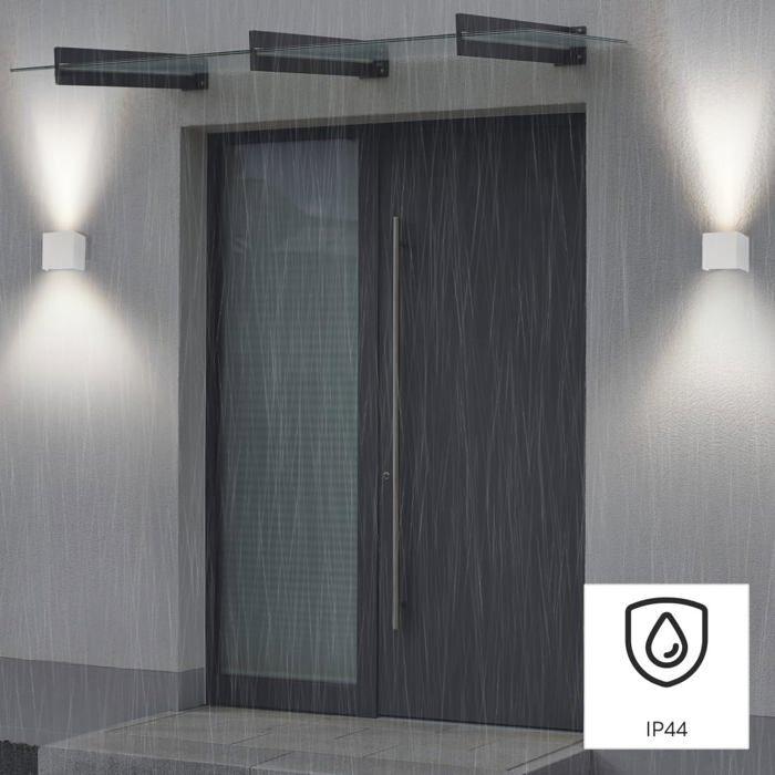 Applique Murale LED - HAMA - Intérieure Et Extérieure - WiFi - Commande Vocale - Métal Gris