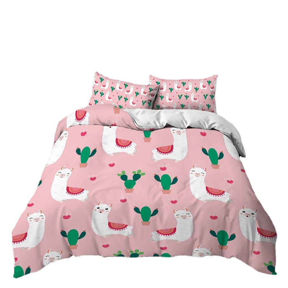 Cartoon Animal Cow Three-Piece 3D Digital Printing Kit Sheet